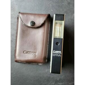 Canon Speedlite 011A Flash Unit with Leather Case Vintage Camera Accessory Japan